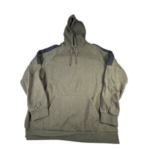 Russell Premium Fleece Pullover Hoodie Olive Green Sz XL Black Accent Shoulders